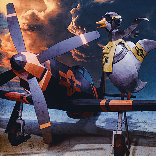 A Goose and his P-51 Mustang